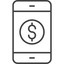 Mobile banking icon.