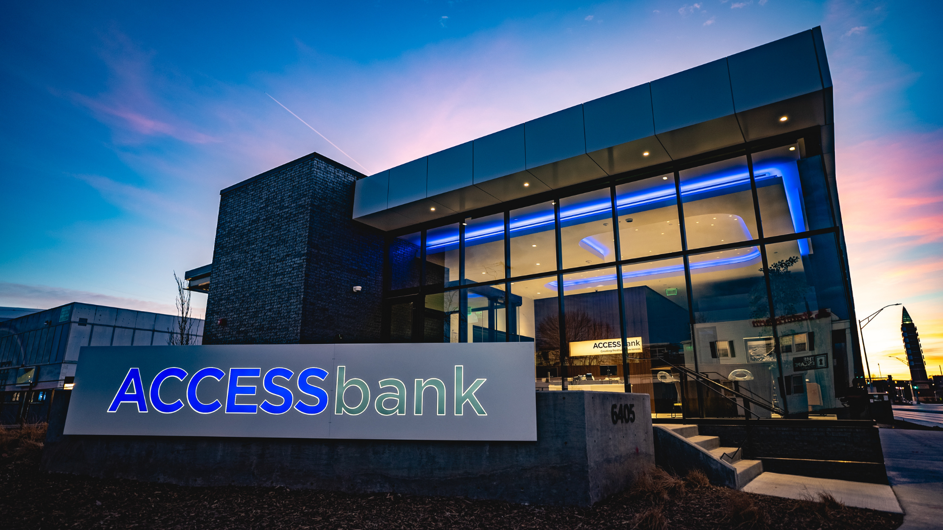 Exterior image of ACCESSbank's Aksarben NE building.