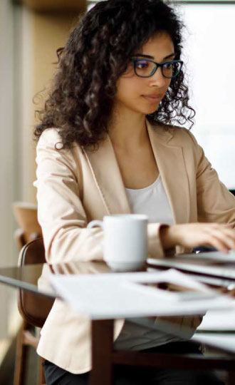 person working at a desk