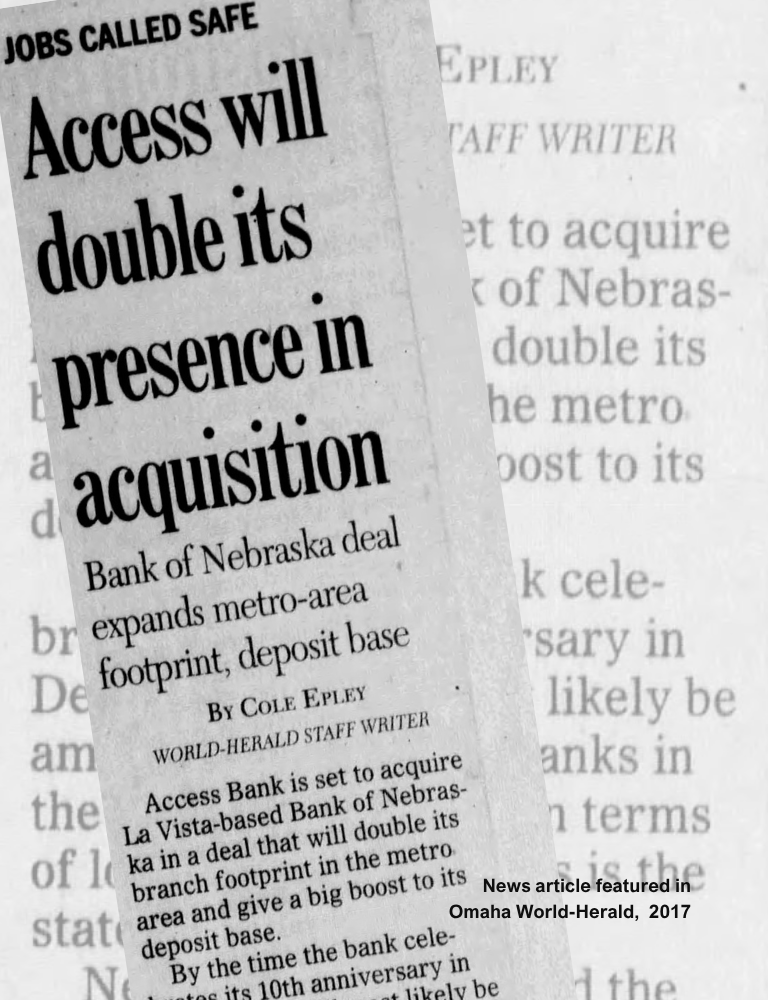 News article featured in the Omaha World-Herald in 2017
